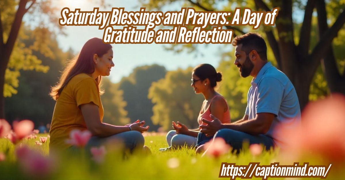 Saturday Blessings and Prayers: A Day of Gratitude and Reflection