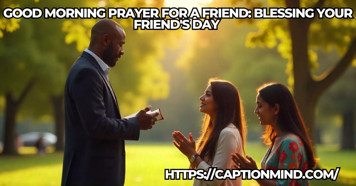 Good Morning Prayer for a Friend: Blessing Your Friend's Day